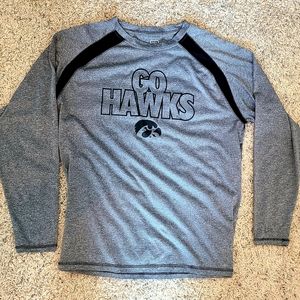 Mens Iowa Hawkeye football long sleeve shirt